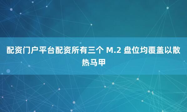 配资门户平台配资所有三个 M.2 盘位均覆盖以散热马甲